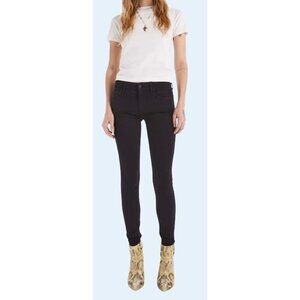 MOTHER Denim The Looker Skinny Hi Rise Jean Faded Black Size  25